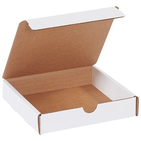 Box Packaging Corrugated Literature Mailers, 6L x 6W x 1-1/4H, White, PK50 ML661